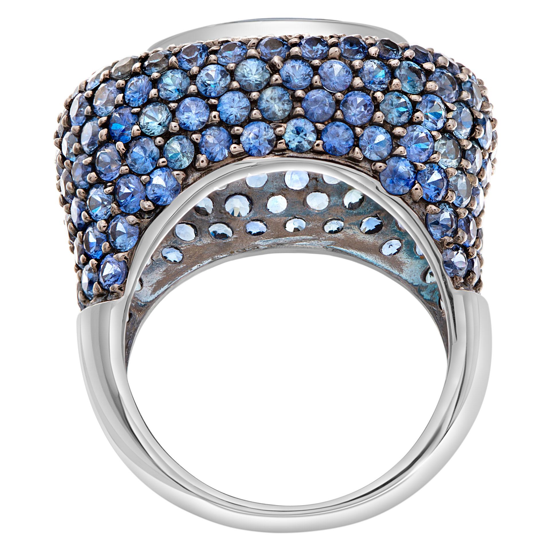 7 carat blue topaz ring
