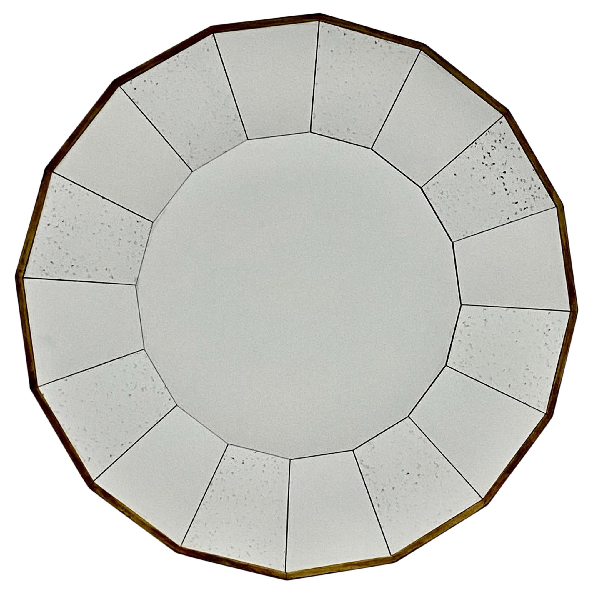 Eye-Catching Mid-Century Modern Scalloped Round Mirror