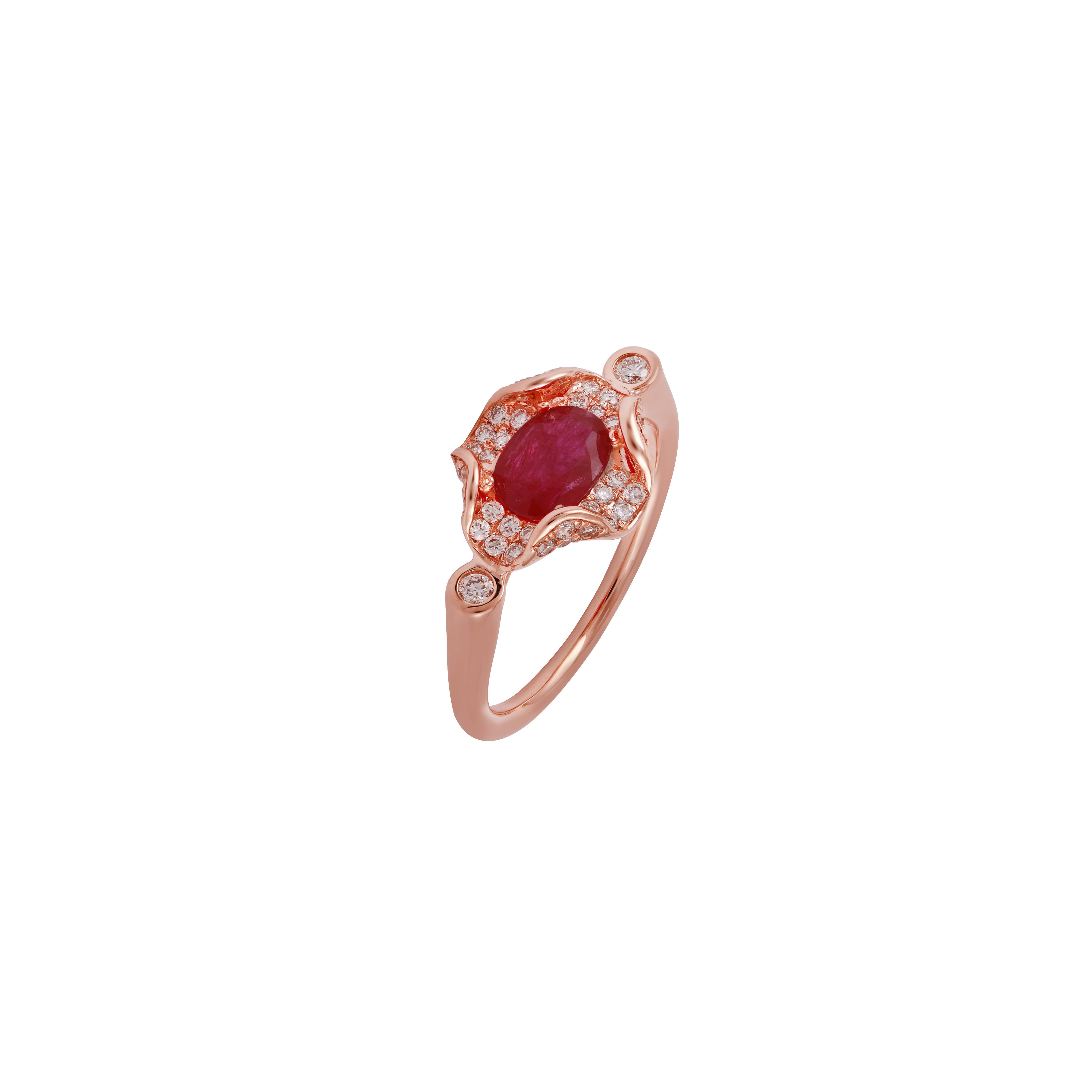 Art Deco Eye Catching Mozambique Ruby Ring For Sale