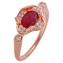 Anello con rubino del Mozambico