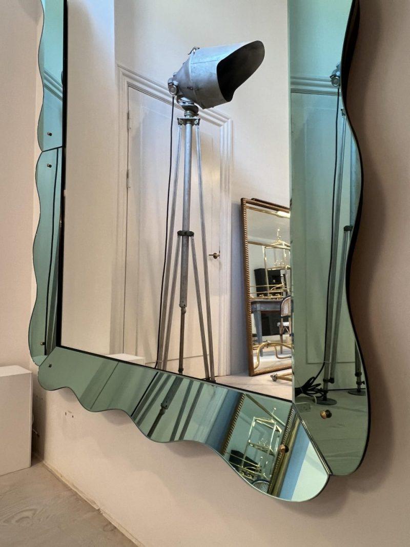 Eye Catching Retro Wave Framed Mirror For Sale 3