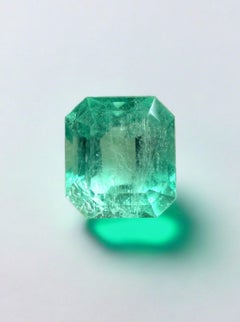 Ojo Limpio 2,03 Quilates Verde Azulado Esmeralda Corte Gema Colombiana - Mayo