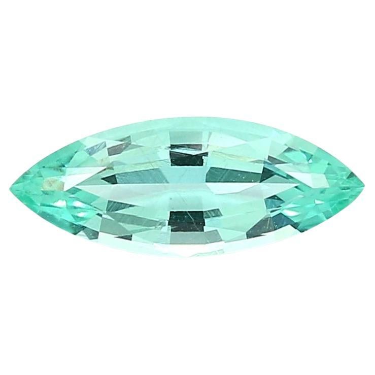 Eye Clean Marquise Cut Untreated Russian Emerald Ring Gem 1.08 Carat For Sale