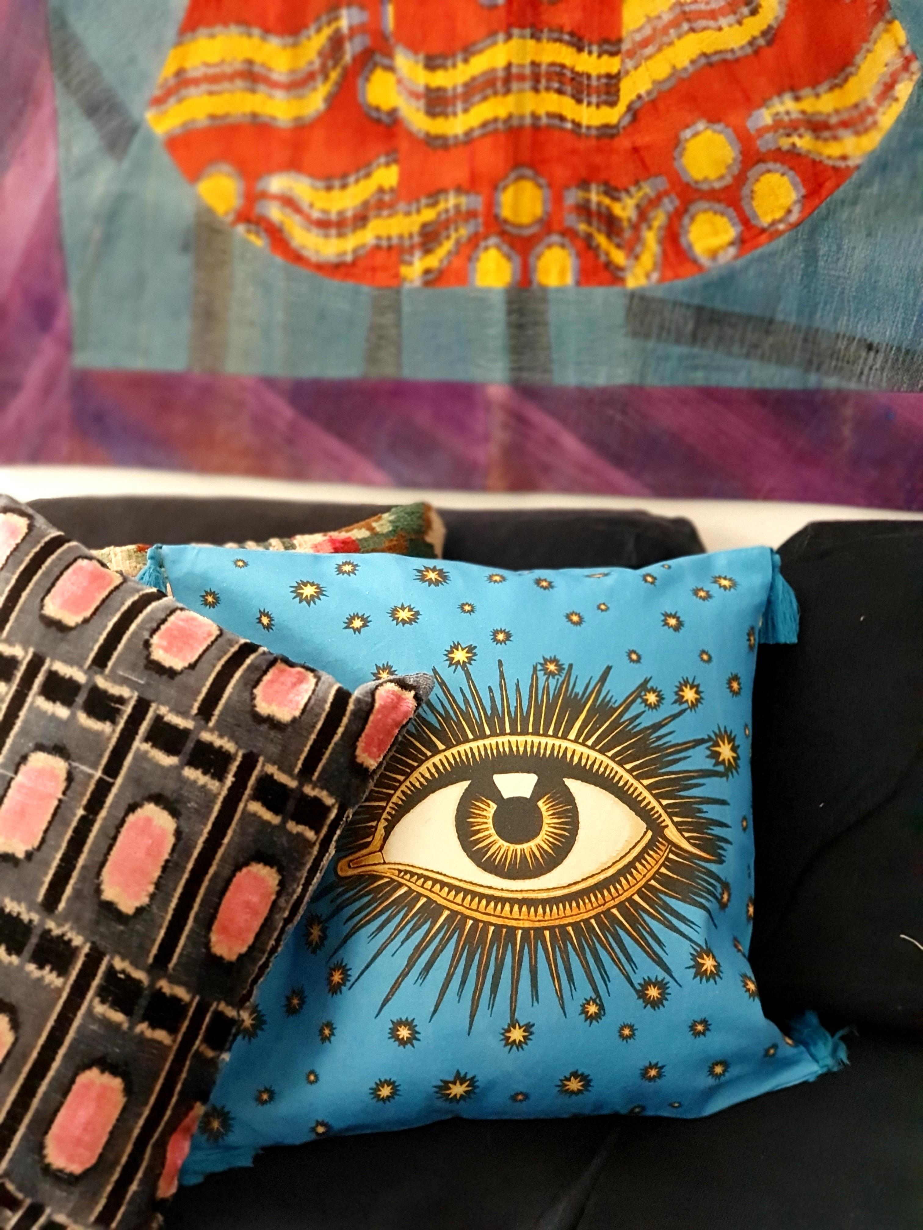 Moderne Coussin en coton pour les yeux Bleu en vente