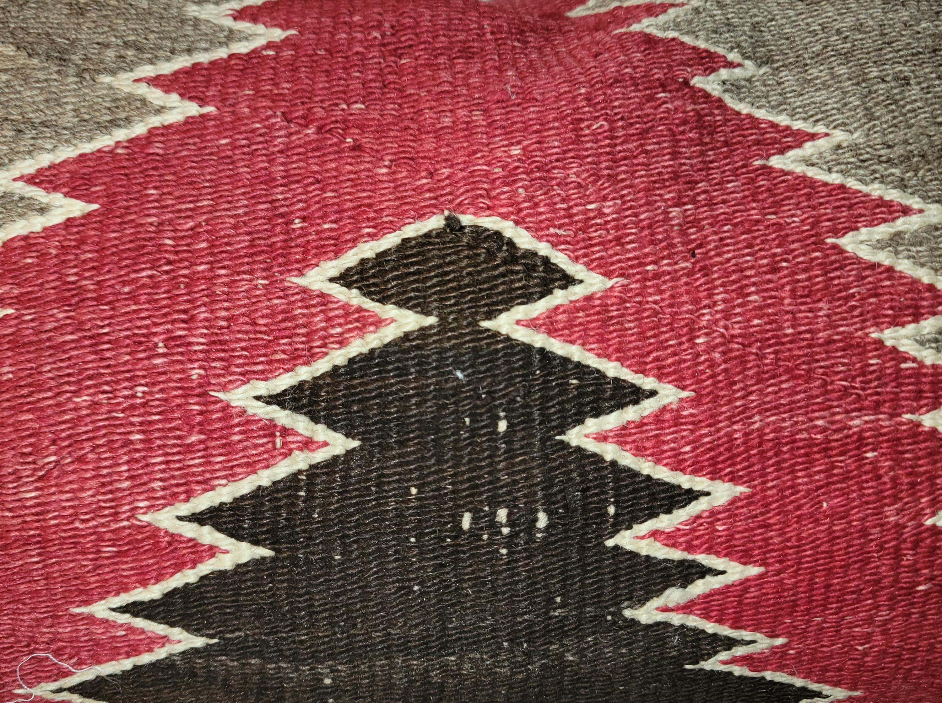 Adirondack Eye Dazzler Navajo Indian Weaving Pillow For Sale