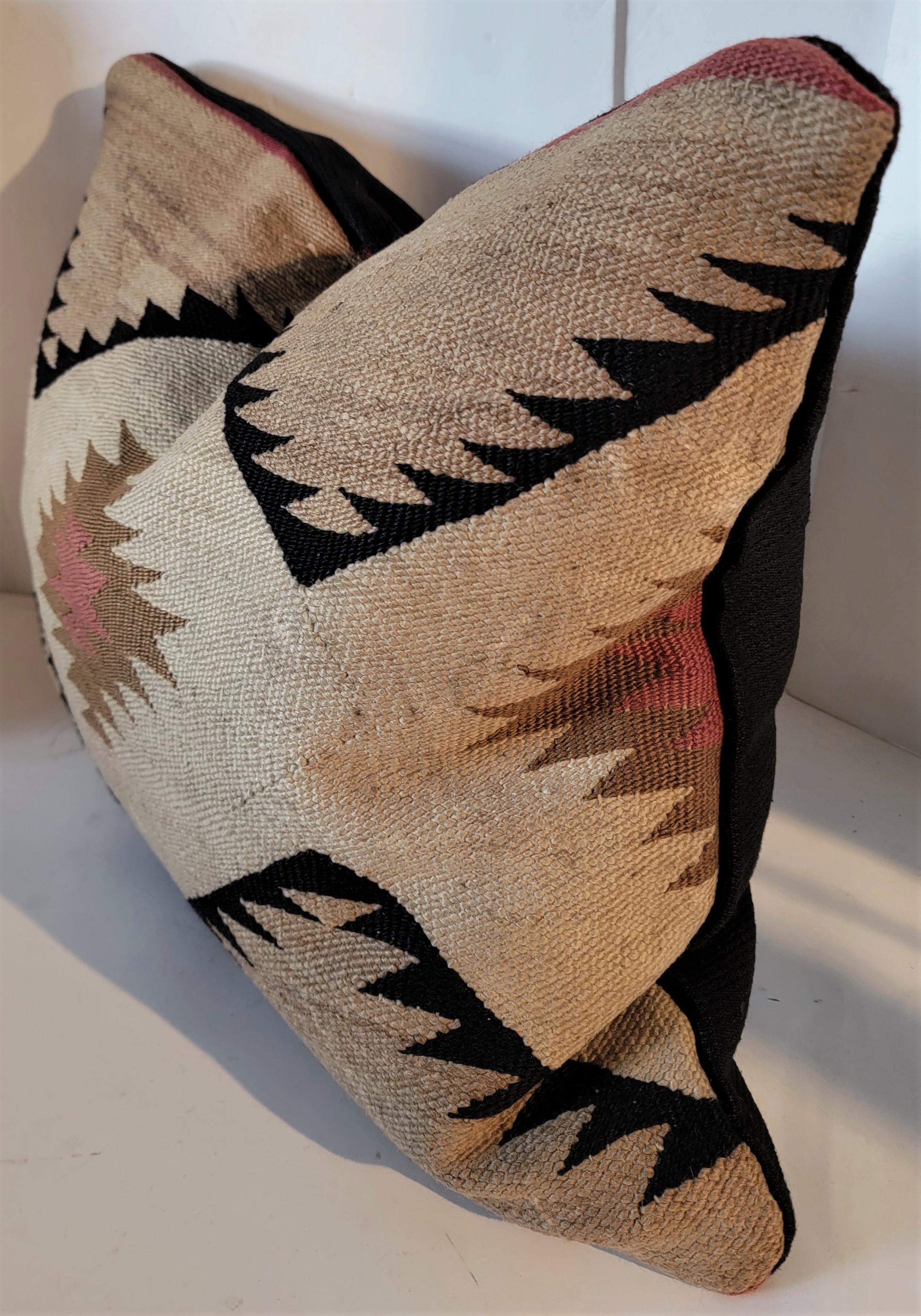 Eye Dazzler Navajo pillow. Zippered sham. Feather and down insert.