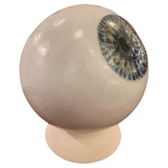 „Eye“-Skulptur aus glasierter Keramik und Glas von Pierre Eggli, Schweiz, ca. 1980