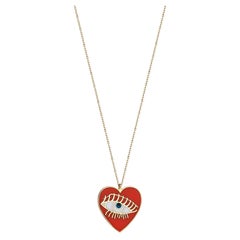 Eye Inside Heart Pendant Necklace