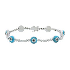 Eye Links Diamond Gold Bracelet