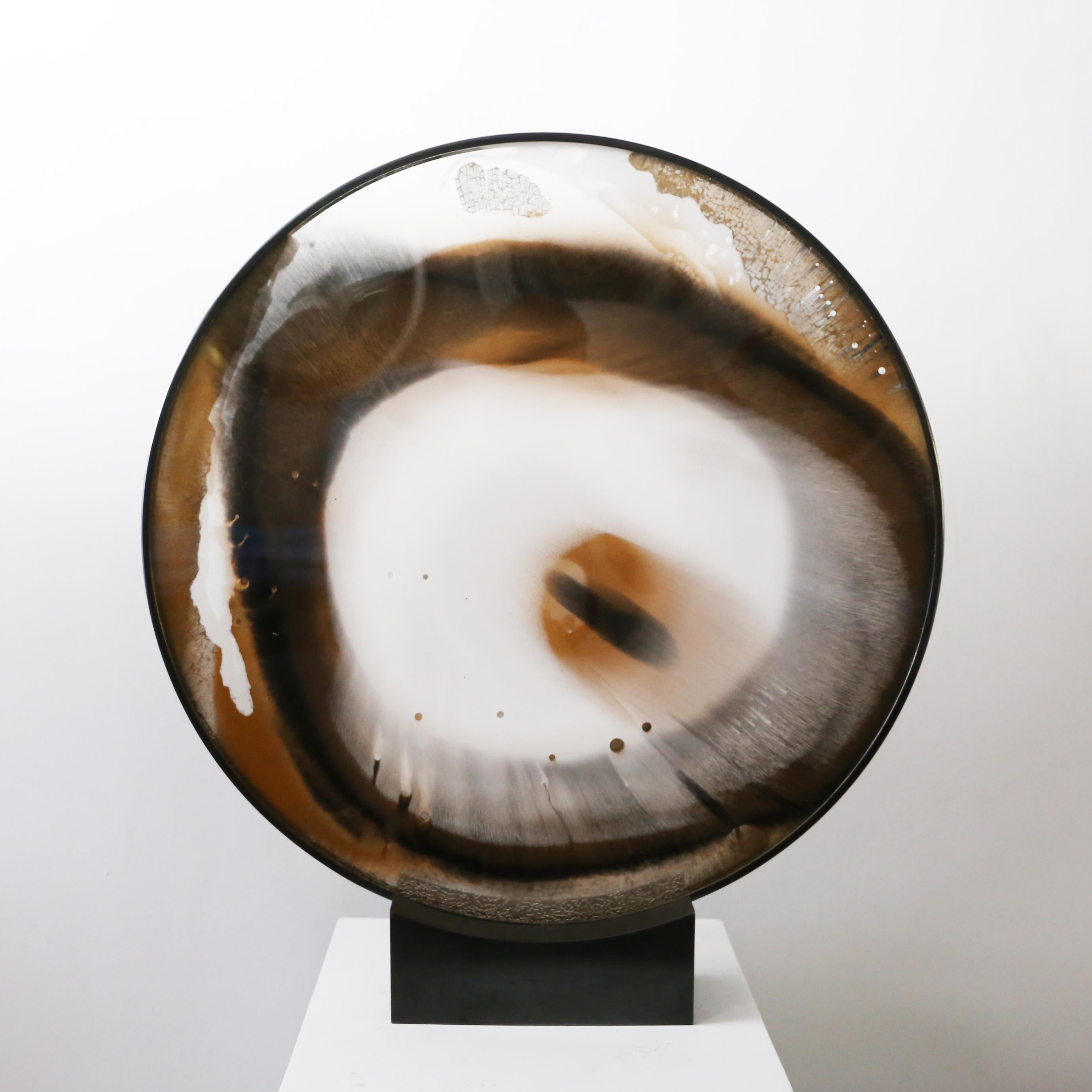 Eye of Equanimity, a Free Standing black & gold Sculpture by Yorgos Papadopoulos 2