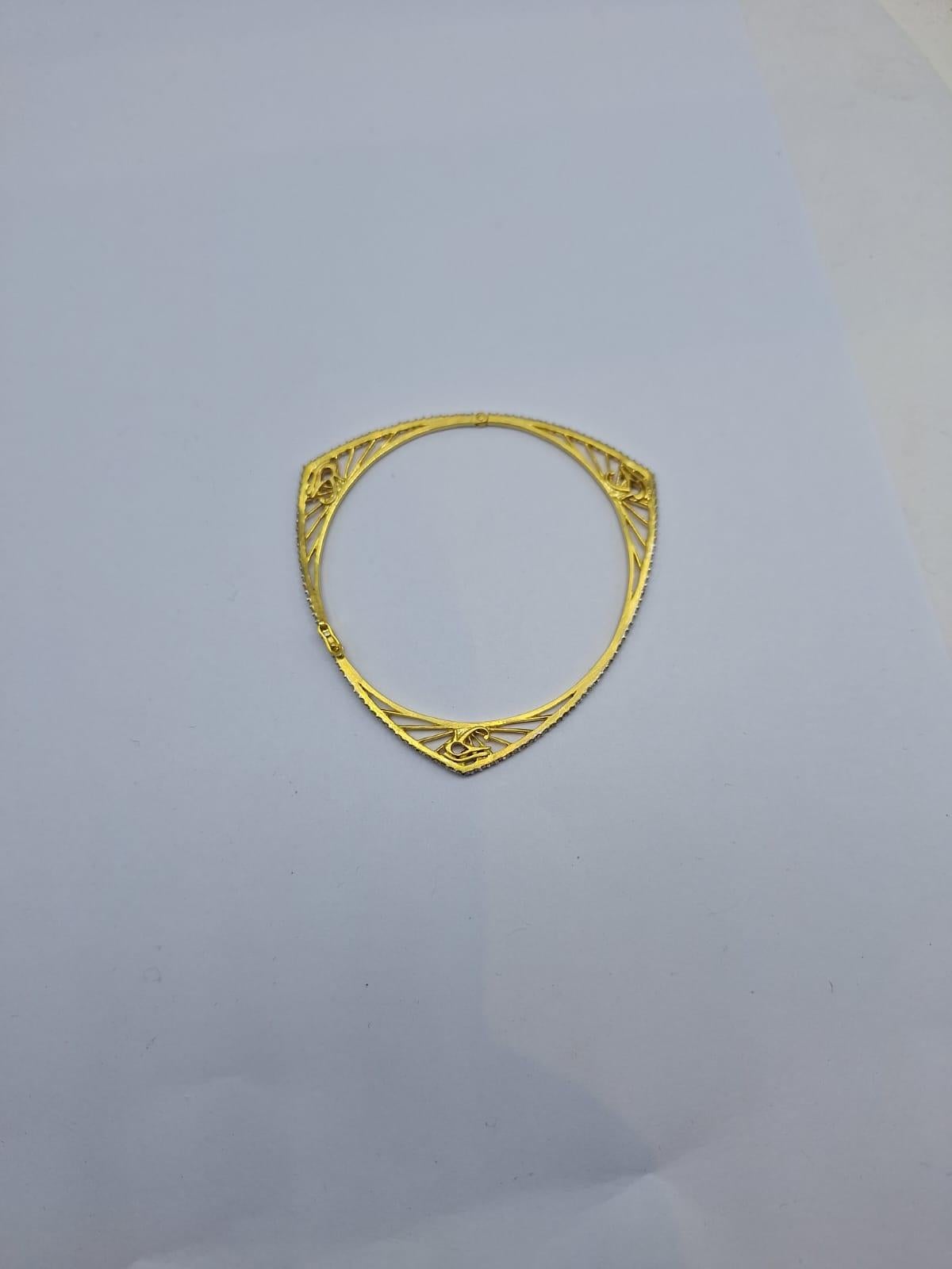 Brazalete Ojo de Horus en oro de 18 quilates Renacimiento en venta