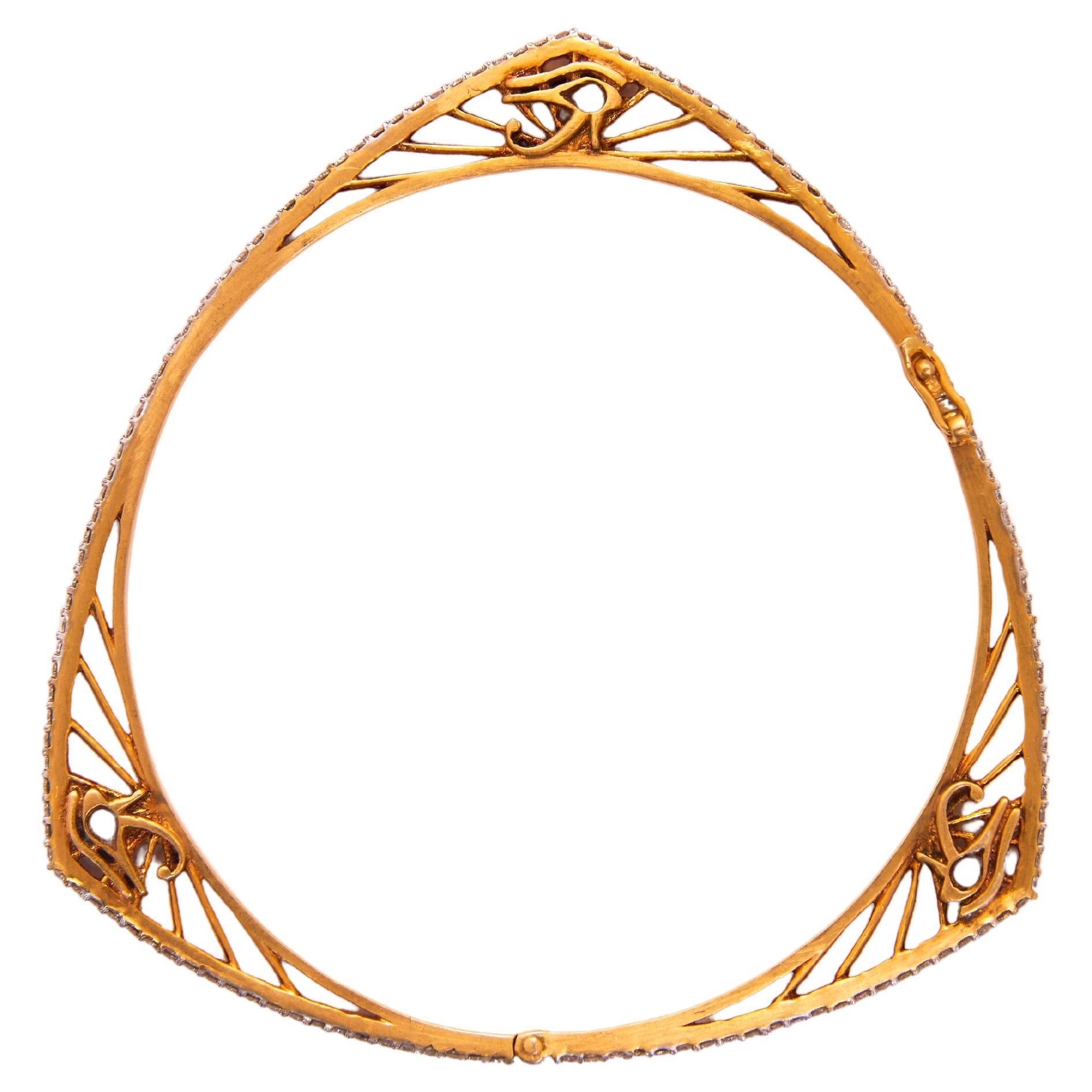 Brazalete Ojo de Horus en oro de 18 quilates