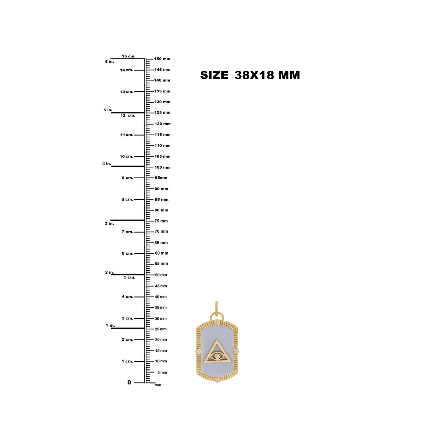 Taille mixte Pendentif œil d'horus avec diamants en or jaune 14 carats en vente