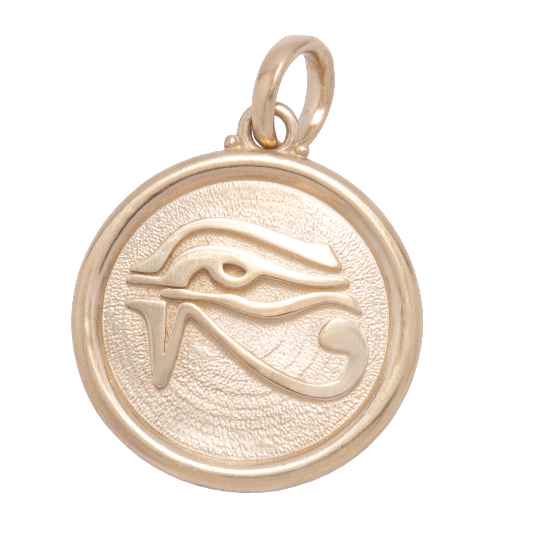 Eye of Horus Spiral Pendant Necklace with Pink Tourmaline In New Condition For Sale In Santa Fe, NM