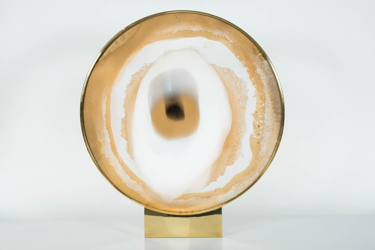 Art Glass 'Eye of Integrity I' Unique Glass Sculpture by Yorgos Papadopoulos