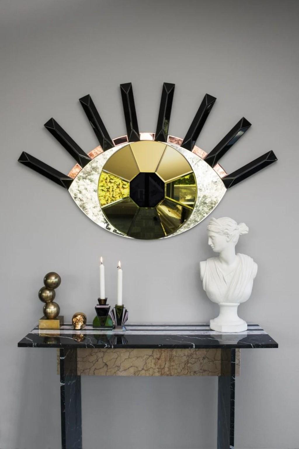 Post-Modern Eye of the Tiger Mirror For Sale