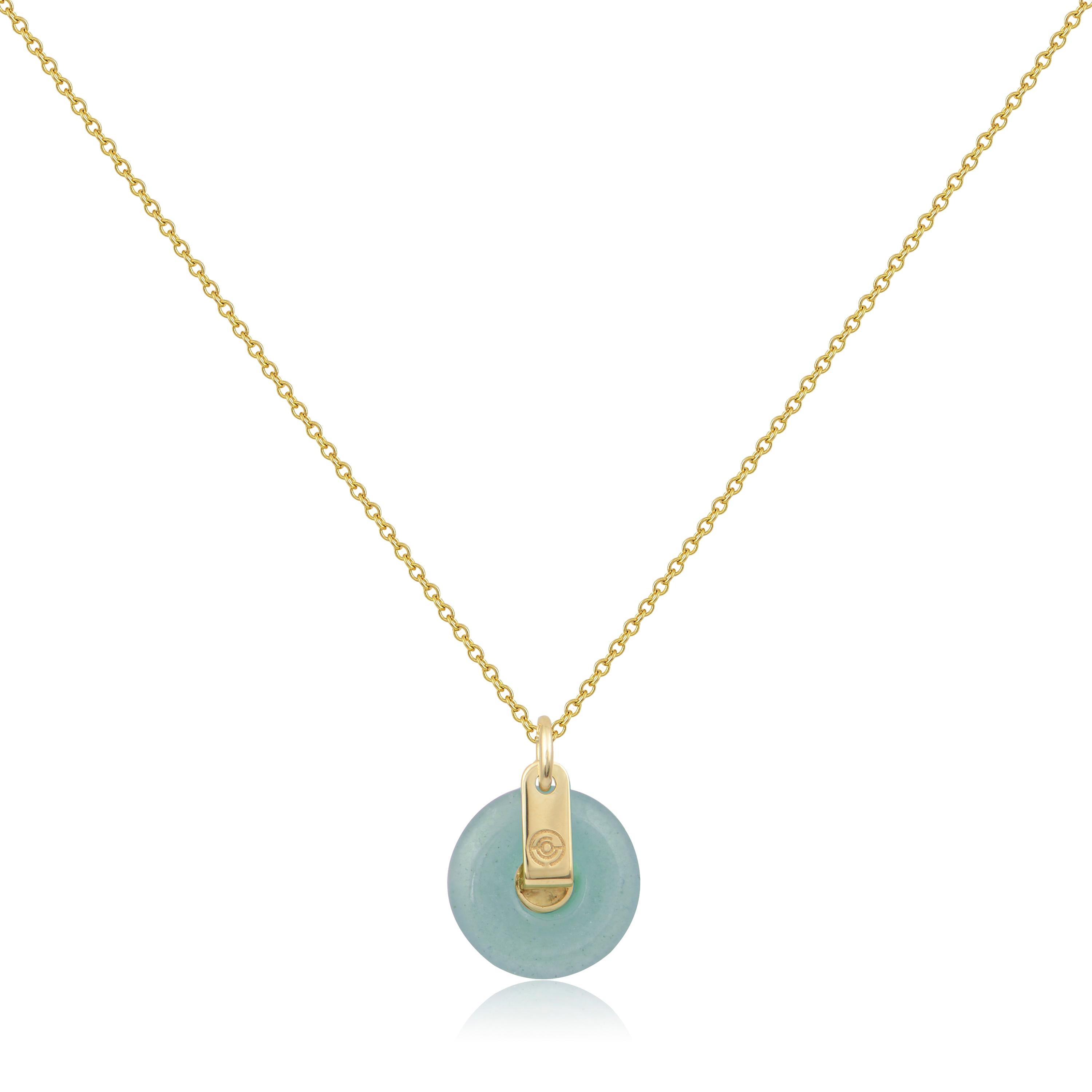 Contemporain Pendentif œil en or jaune 18Kt avec diamants et amazonite en vente
