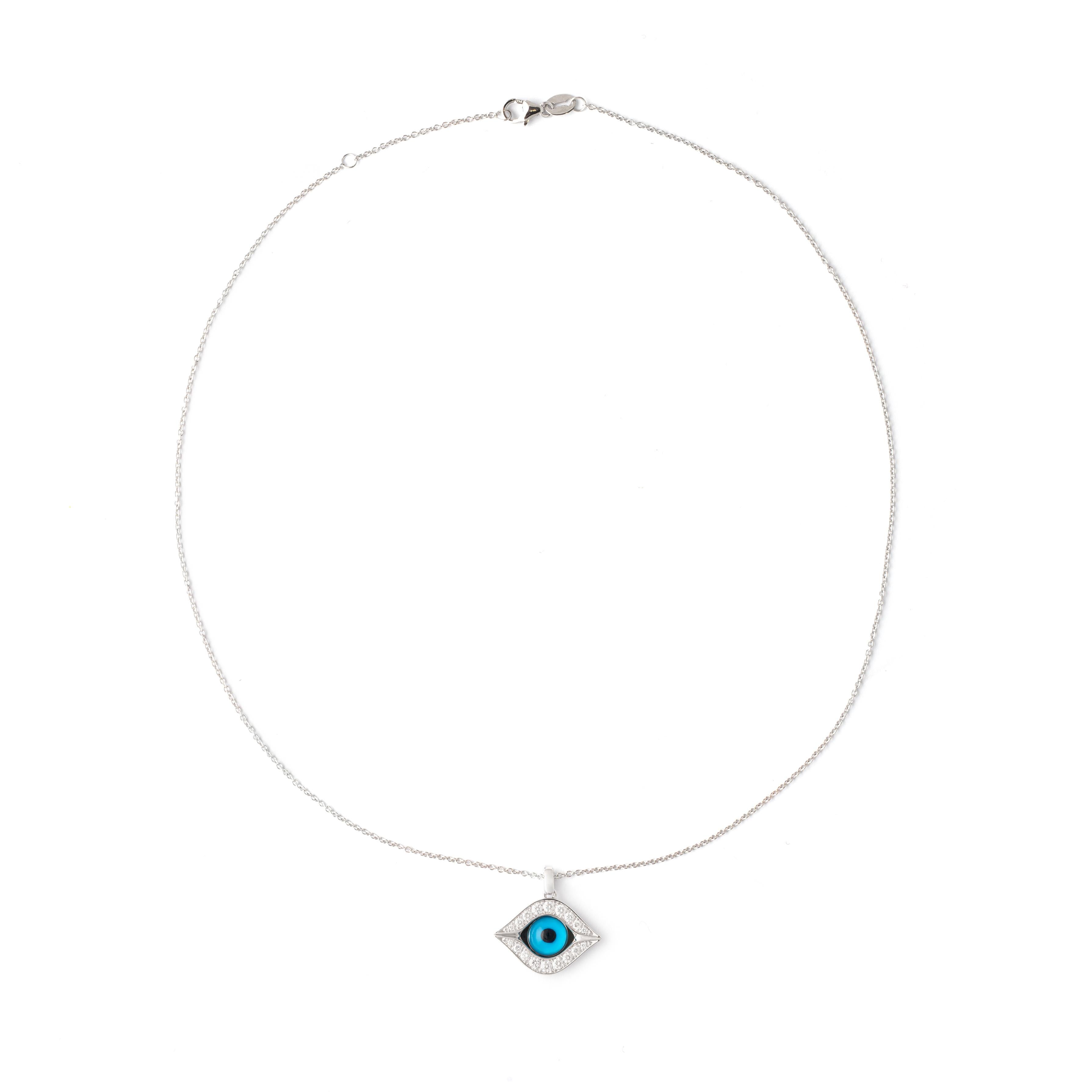 Contemporary Eye Pendant Necklace For Sale
