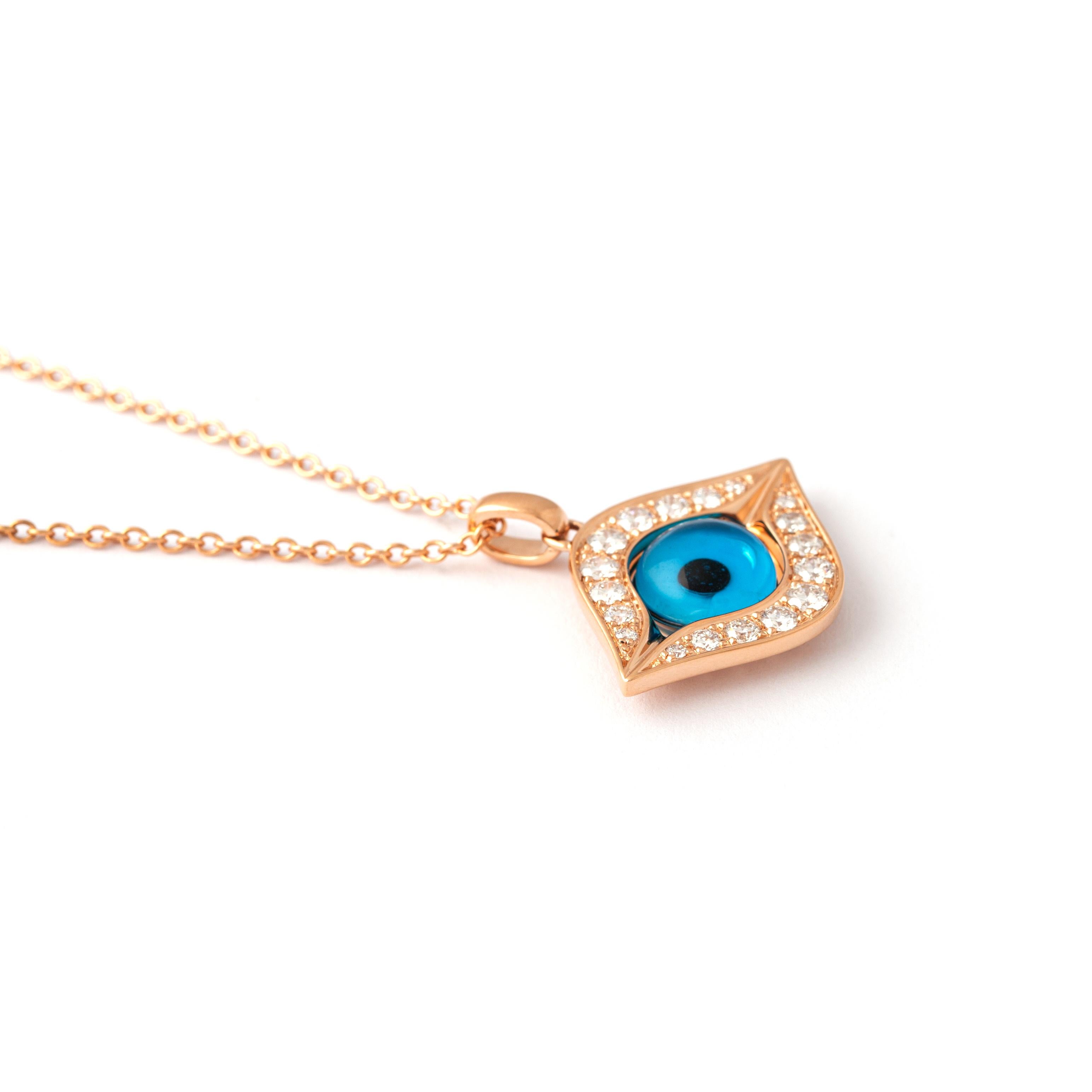 Contemporary Eye Pendant Necklace For Sale