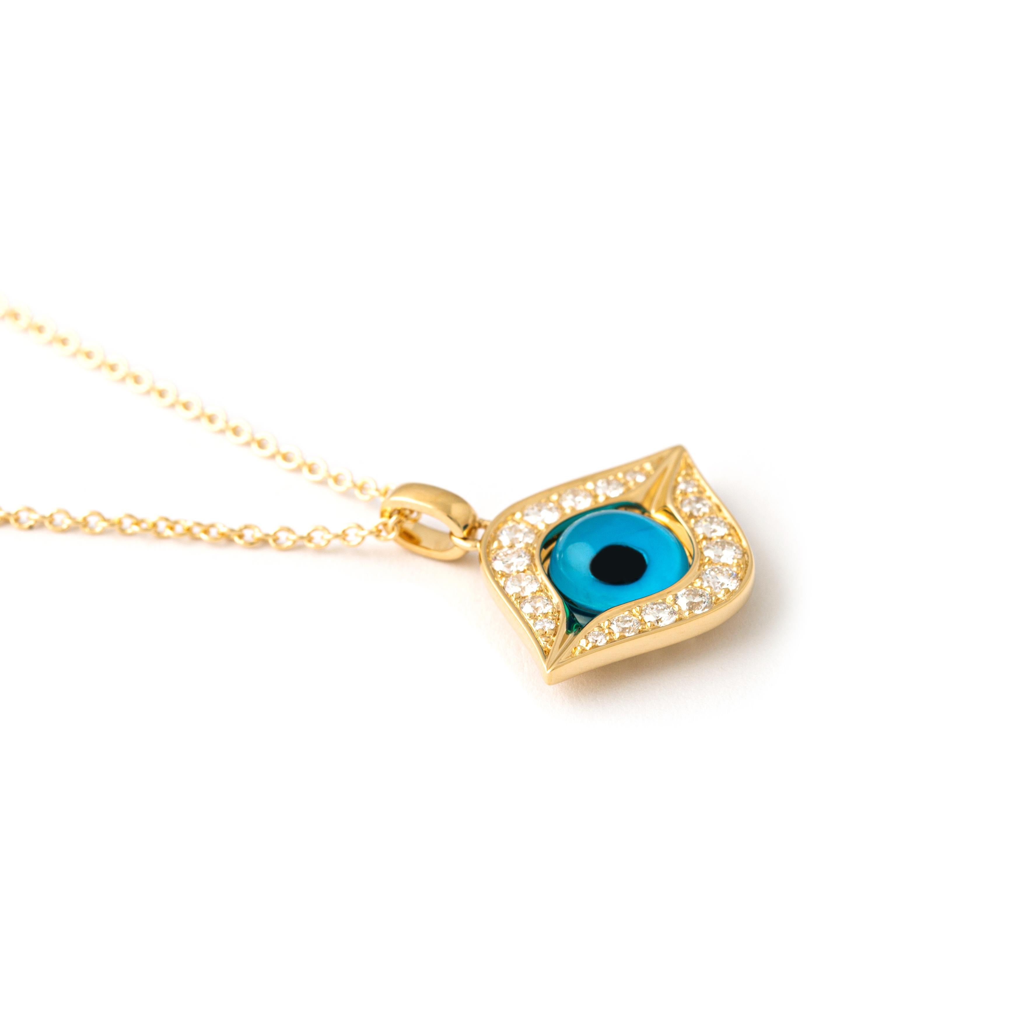 Contemporary Eye Pendant Necklace For Sale