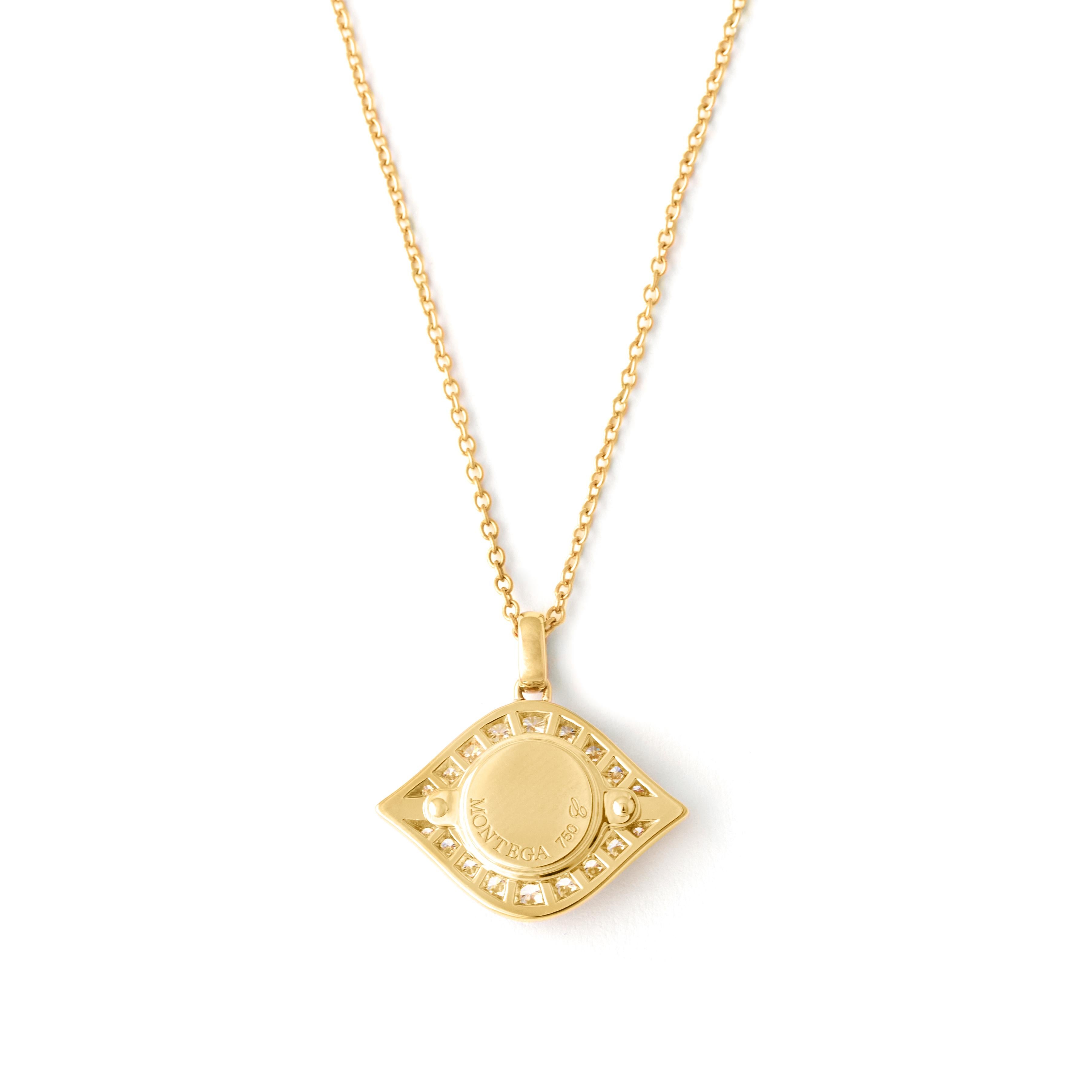 Round Cut Eye Pendant Necklace For Sale
