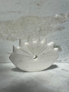 Eye, Sculptural Marble Meditative item in White Marble