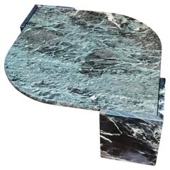 Eye-shaped emerald green coffee table by Roche Bobois, France, 1970s