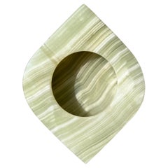 Eye-Shaped Onyx Marble Ashtray, Late 20th Century