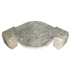 Eye Shaped Vintage Marbled Coffee Table
