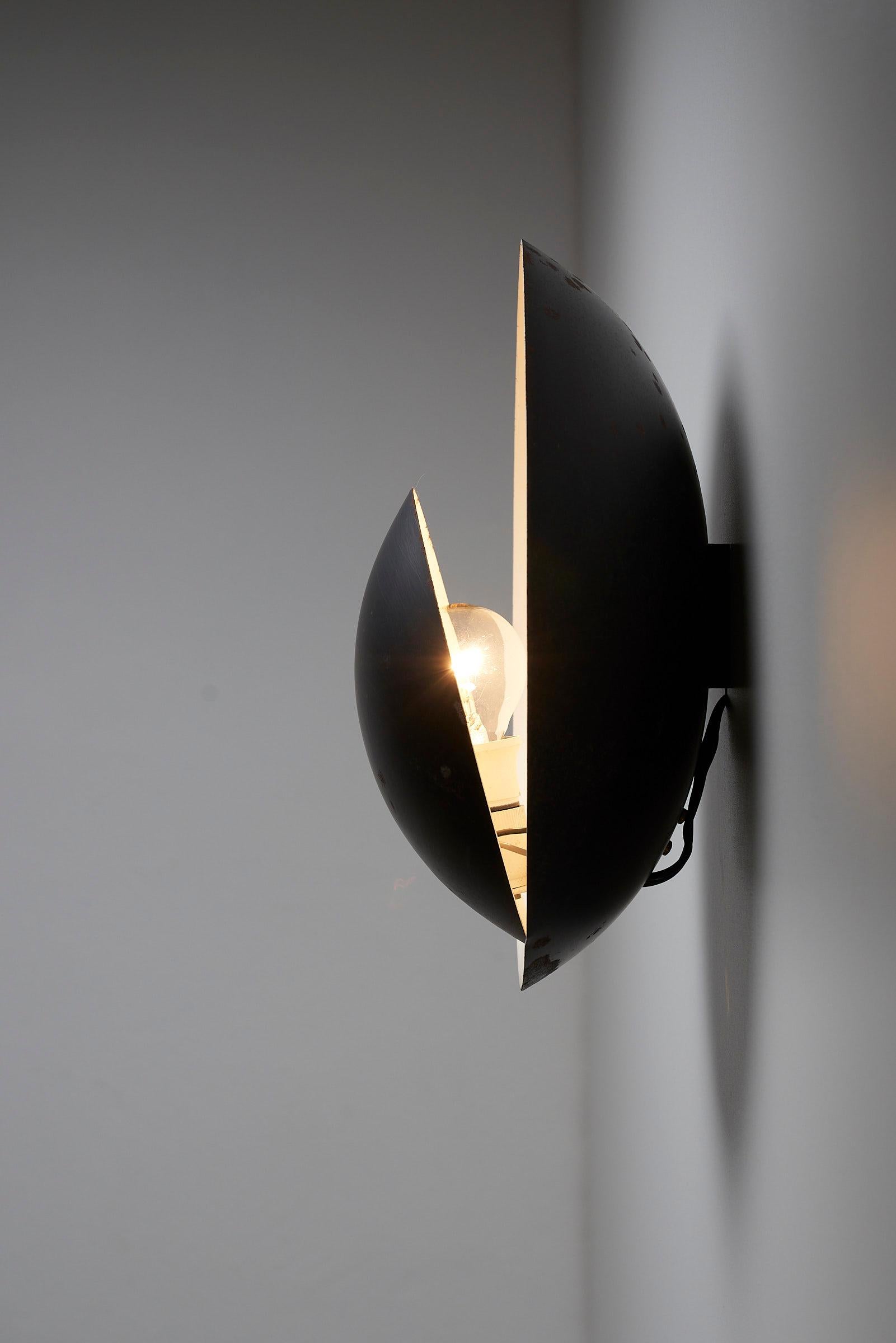 Mid-Century Modern Eye Shaped Wall Sconce by BuR Leuchte For Sale