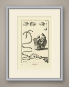 Eye Studies and Eye Operation, Diderot Chirurgie Plate XXIV, circa 1772
