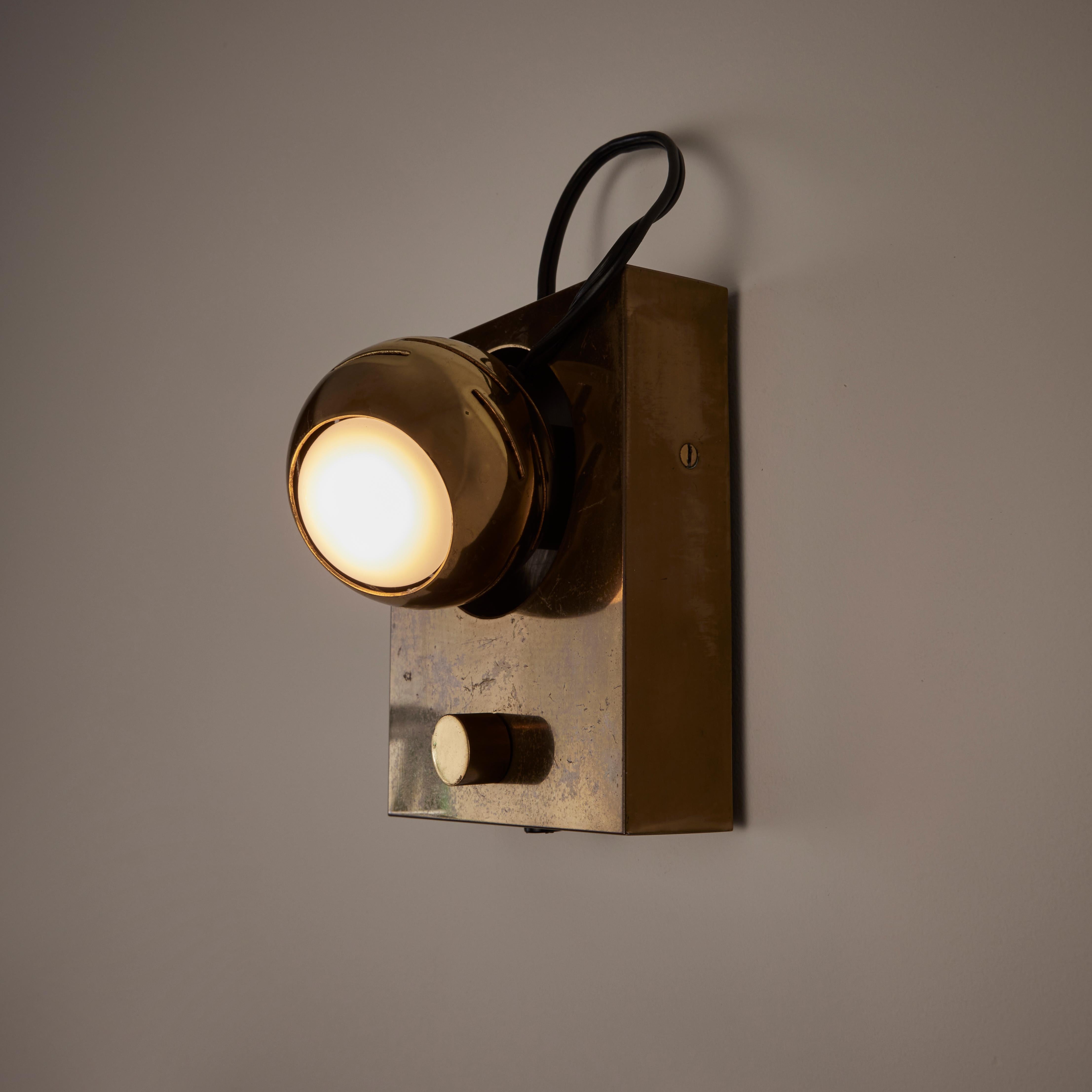 Brass Eyeball Wall Lamps by Angelo Lelli for Arredoluce 