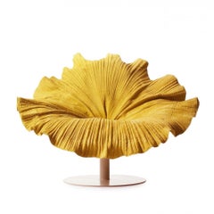 Eyelet Armchair in Yellow or Blue or Black Finish