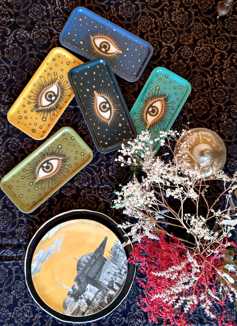 Eyes Serving Wood Trays Set of 5 For Sale at 1stDibs