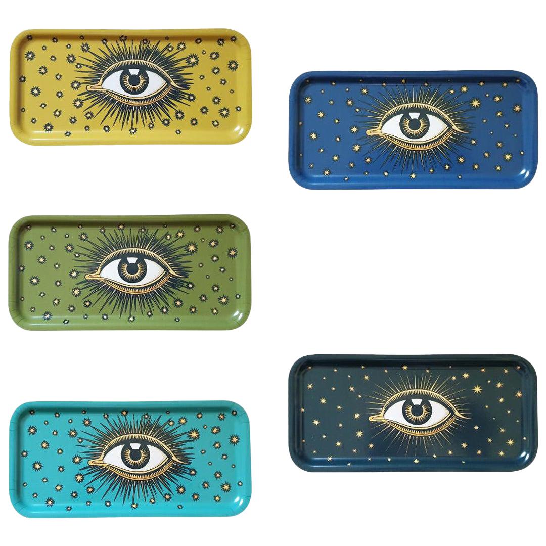 Eyes Serving Wood Trays Set of 5 For Sale