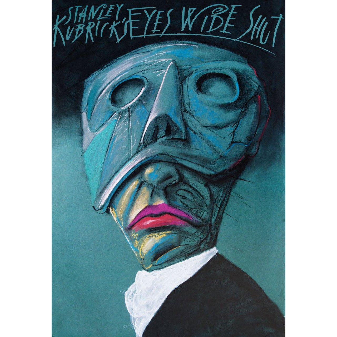 Original 1999 Polish B1 poster by Leszek Zebrowski for the film Eyes Wide Shut directed by Stanley Kubrick with Tom Cruise / Nicole Kidman / Madison Eginton / Jackie Sawiris. Very Good condition, rolled w/ 2 inch tear at bottom left. Please note: