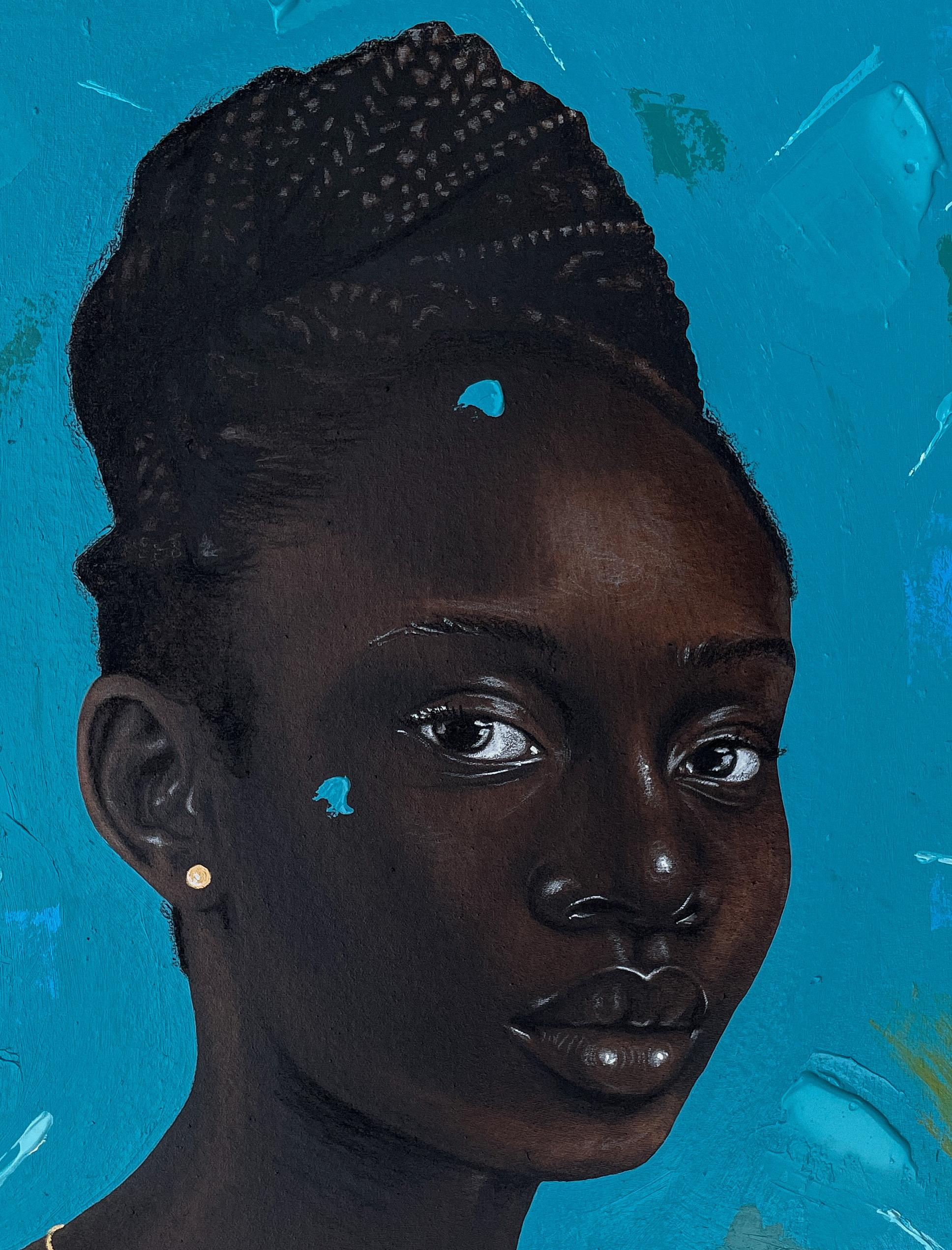 Oloju Ede (One With Beautiful Eyes) - Painting by Eyitayo Alagbe