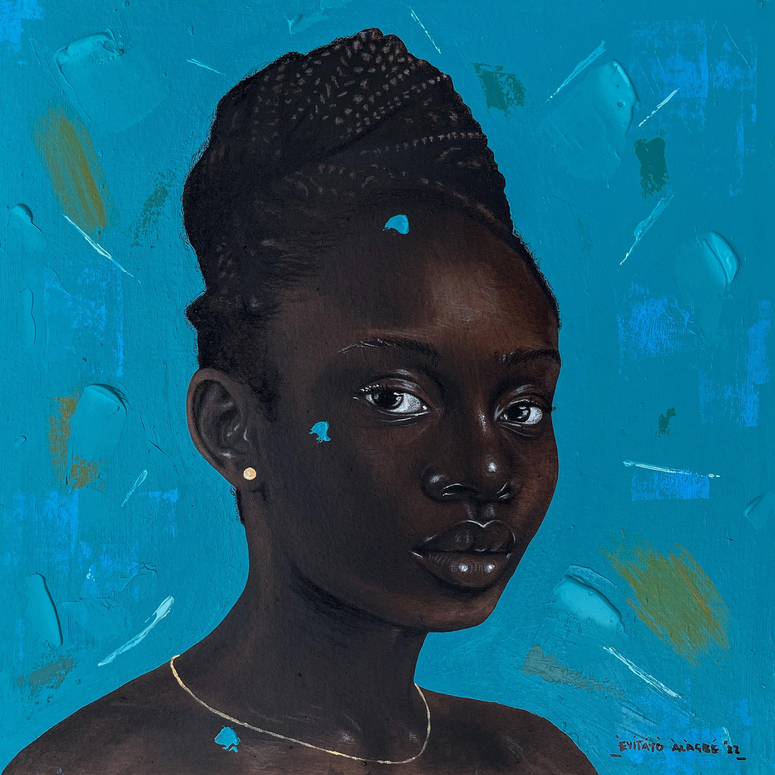 Eyitayo Alagbe Portrait Painting - Oloju Ede (One With Beautiful Eyes)