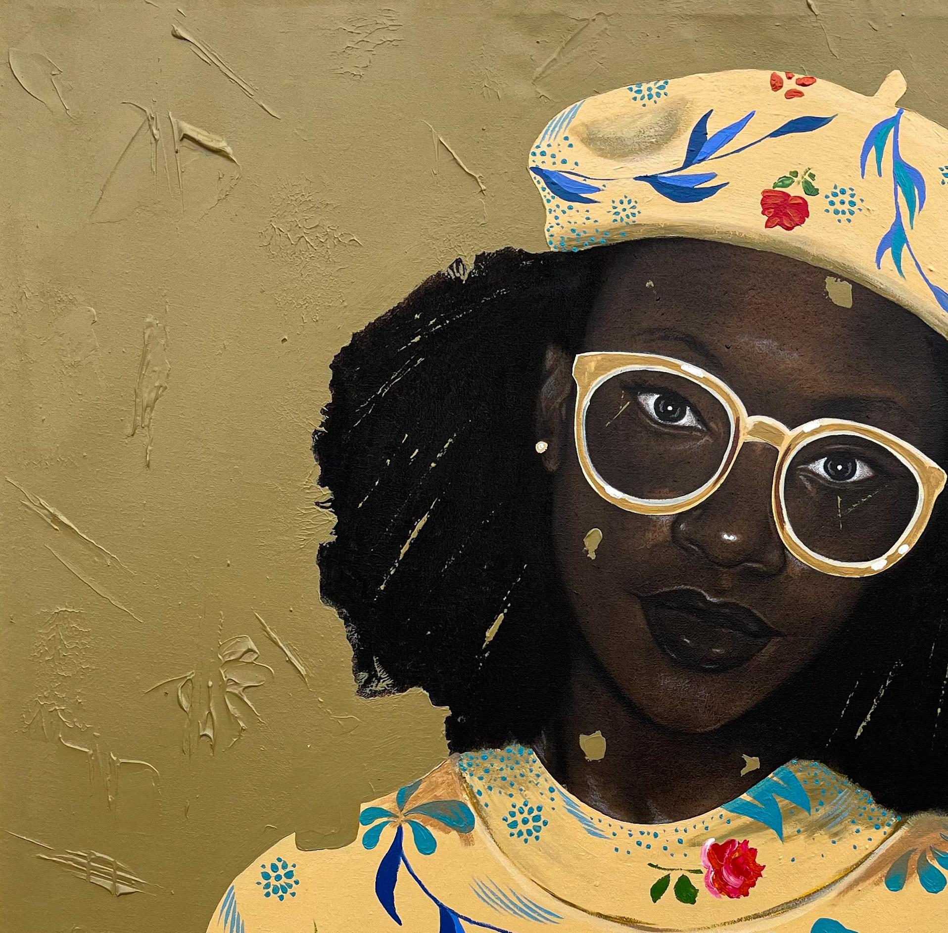 Big Sister - Contemporary Painting by Eyitayo Alagbe