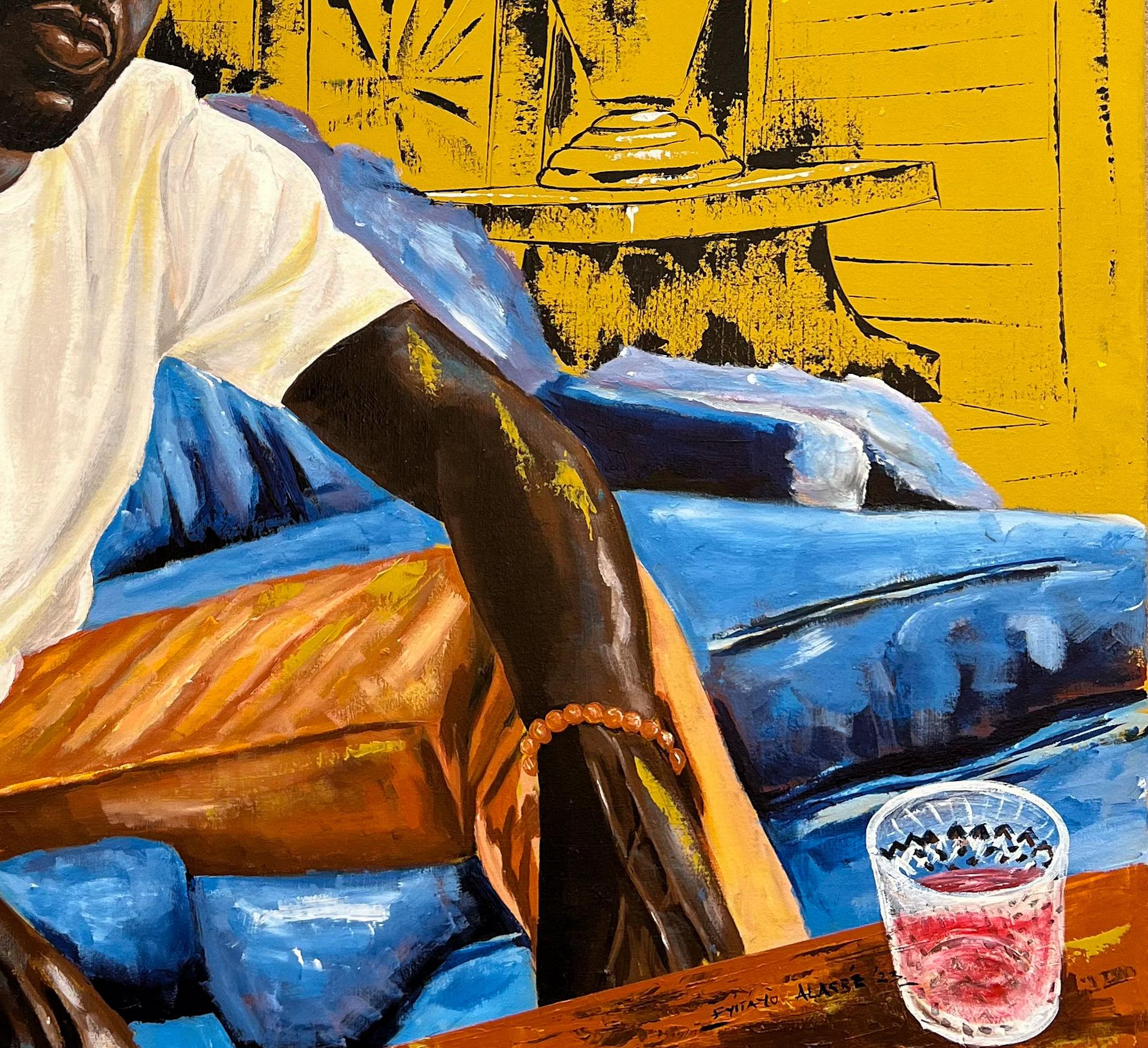 Dopo una lunga giornata 4 -21° secolo, Contemporaneo, Ritratto figurativo, Uomini, Africa 2