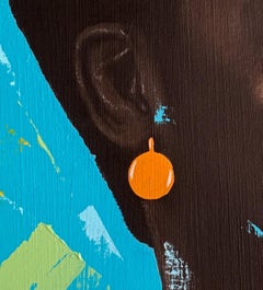 Beauty in African 1: Charcoal and Acrylic Painting on Canvas