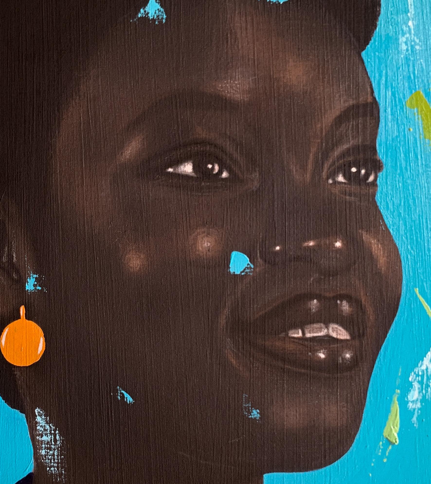 Afrikanische Schönheit 1 (Expressionismus), Painting, von Eyitayo Alagbe 