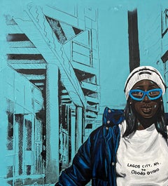 Trovare sollievo in terra straniera - 21° secolo, Contemporaneo, Ritratto figurativo