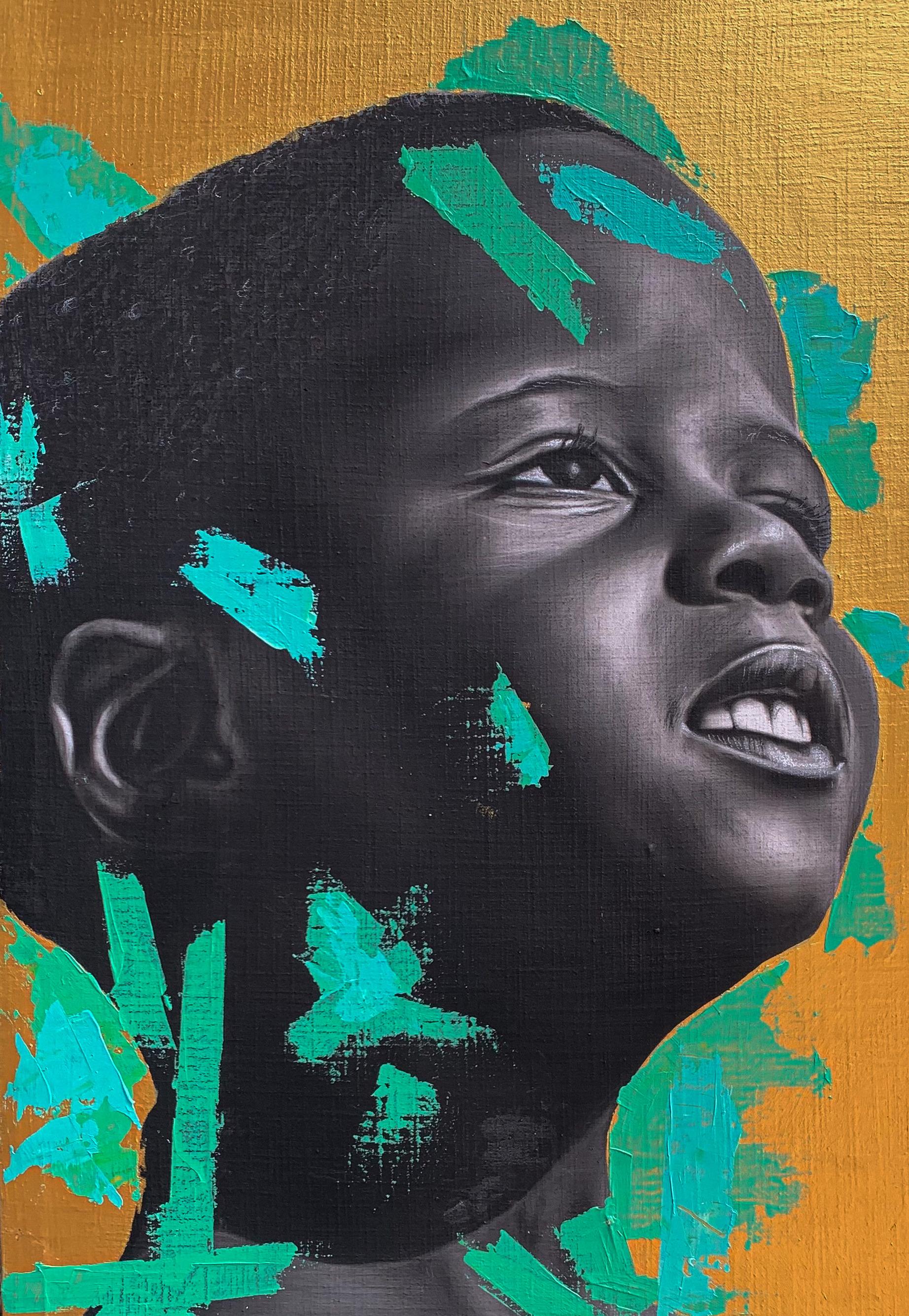 Future ambitions Wowed  - Contemporary Painting by Eyitayo Alagbe 