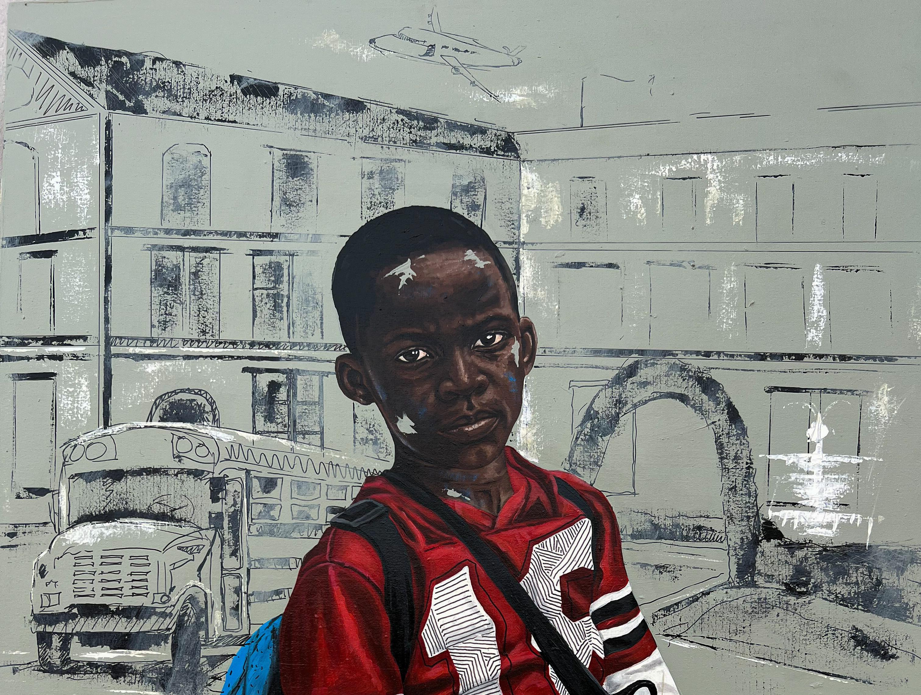 Shipping Procedure
Ships in a well-protected tube.
This work is unique, not a print or other type of copy.
Accompanied by a Certificate of Authenticity.

About the Artist
Joy Eyitayo Alagbe is a mixed-media artist based in Ibadan, Nigeria. He was