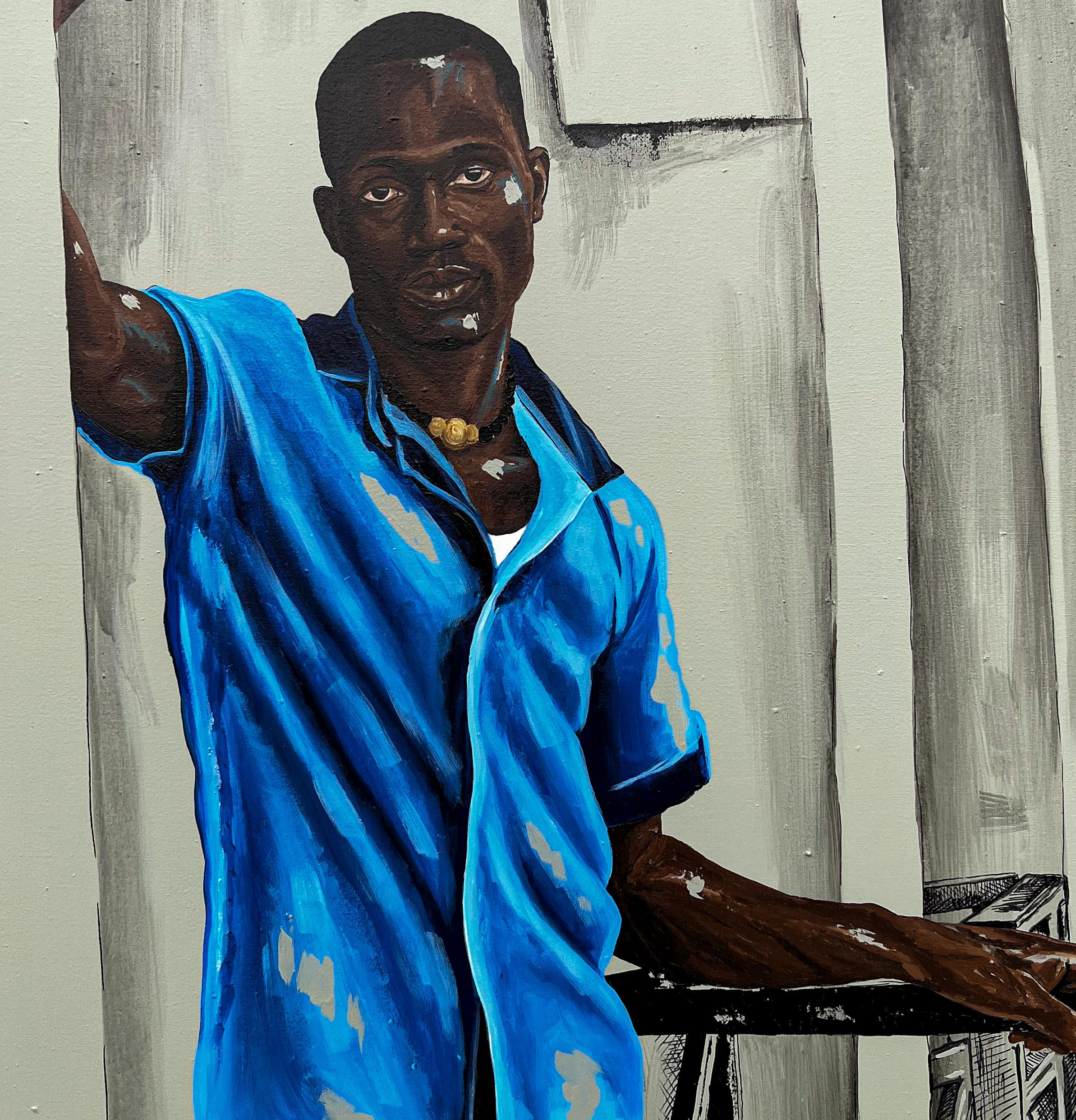Home Alone This Saturday Morning -21st Century, Contemporary, Figurative, Africa For Sale 1
