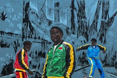 Life as a Roller-coaster 2 - 21st Century, Contemporary, Figurative, Men Skating