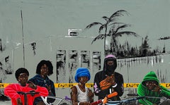 Me and My Guys 3 -21st Century Contemporary, Figurative, Mixed Media, Relaxation