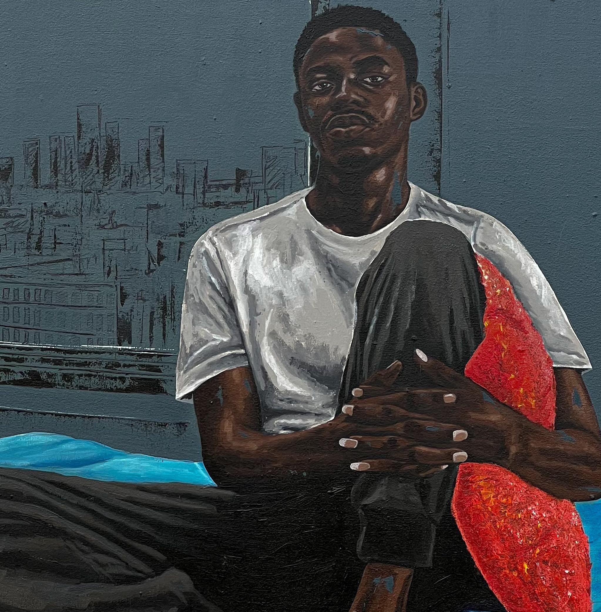 Mindscapes - Siglo XXI, Contemporáneo, Retrato Figurativo, Hombres, Hogar, África en venta 4