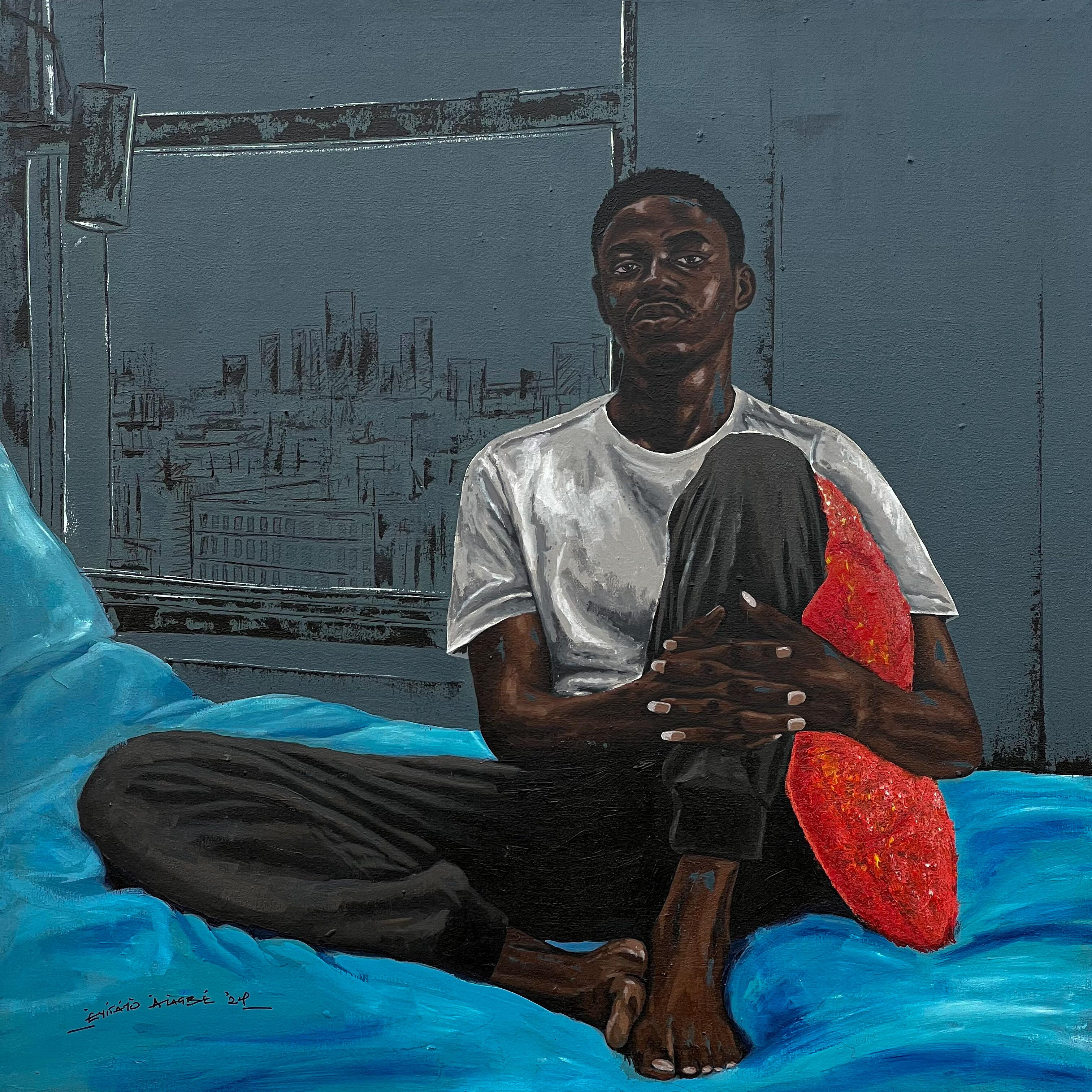 Mindscapes - 21° secolo, Contemporaneo, Ritratto figurativo, Uomini, Casa, Africa